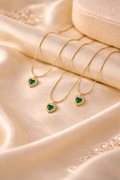 Green heart necklace